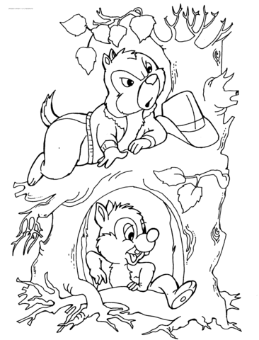 In The Tree Coloring Page